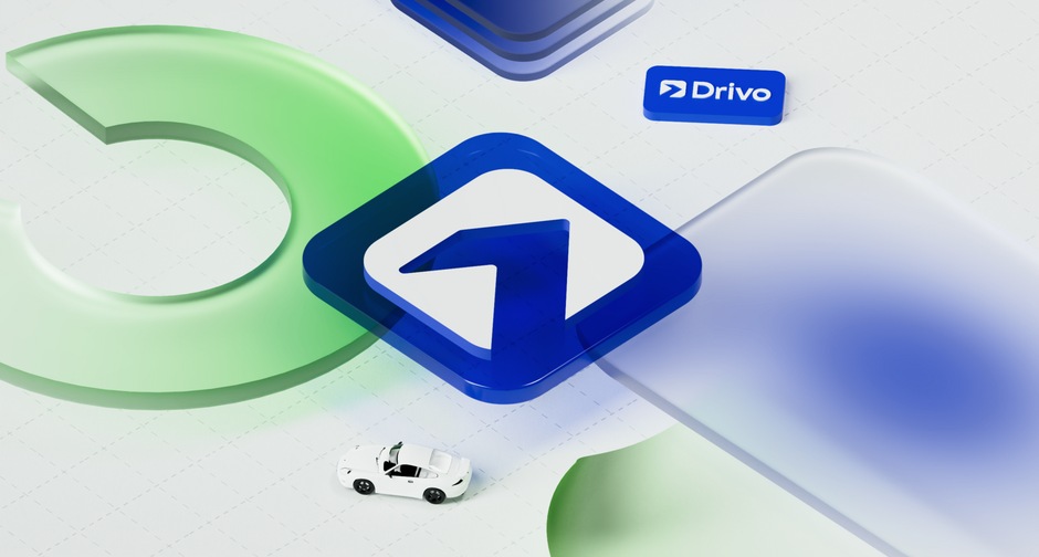 Фирменный визуал сервиса аренды автомобилей Drivo