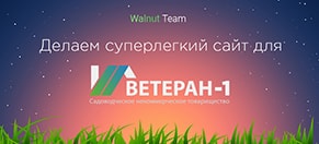 Суперлегкий сайт для СНТ «Ветеран-1»